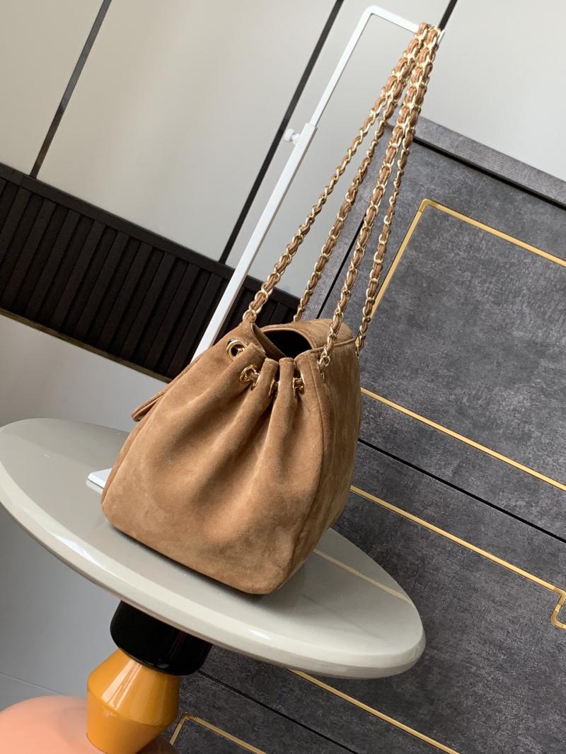 Small Chanel Vintage CC Accordion Bag Brown AS2020