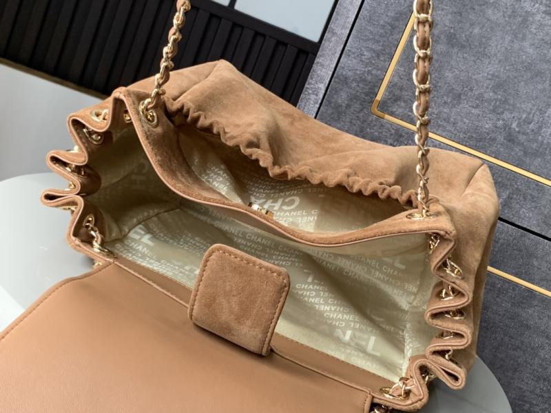 Small Chanel Vintage CC Accordion Bag Brown AS2020
