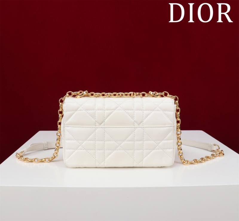 Small Soft Dior Caro Bag White M9252