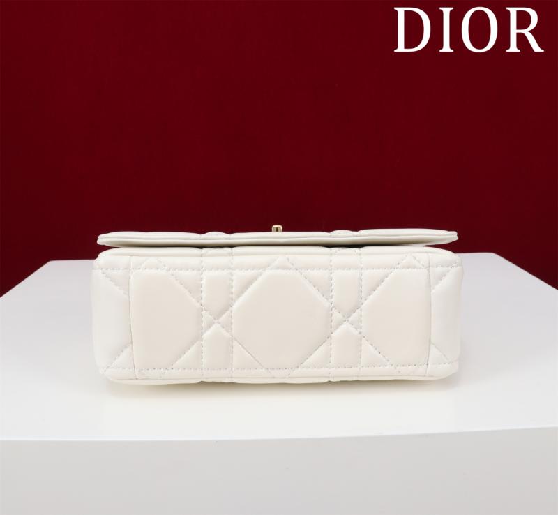 Small Soft Dior Caro Bag White M9252