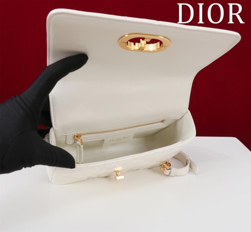 Small Soft Dior Caro Bag White M9252