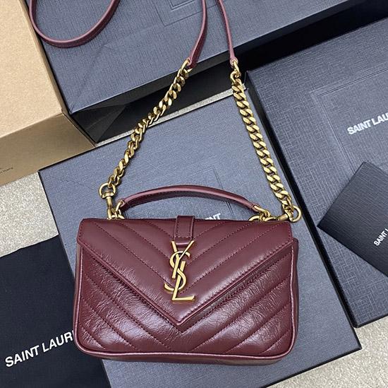 YSL College Mini Chain Bag Red 779430