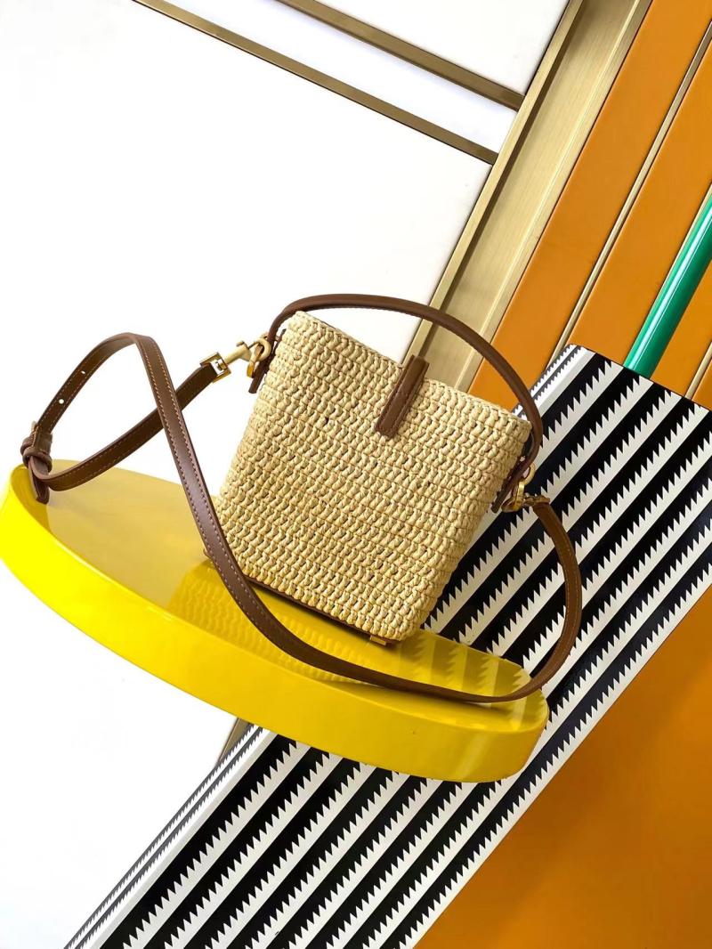 YSL Mini Le 37 Raffia Bucket Bag 749036