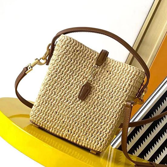 YSL Mini Le 37 Raffia Bucket Bag 749036