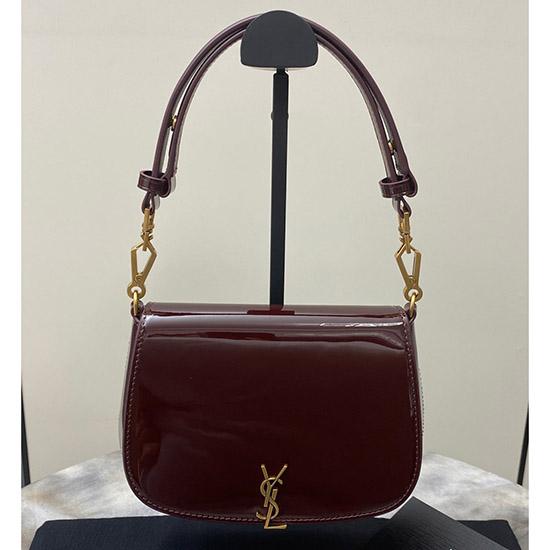 YSL Voltaire Top Handle Burgundy 800846