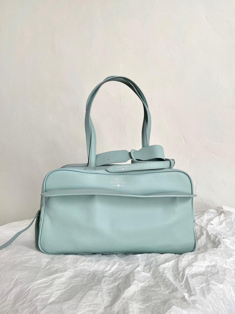 Balenciaga Carrie Medium Bowling Bag Mineral Green 826425