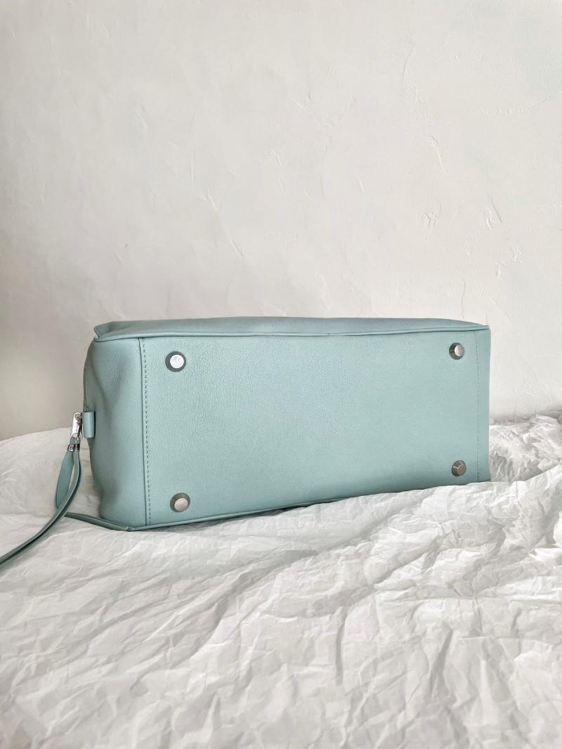 Balenciaga Carrie Medium Bowling Bag Mineral Green 826425