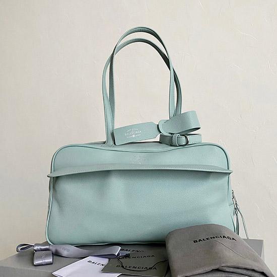 Balenciaga Carrie Medium Bowling Bag Mineral Green 826425