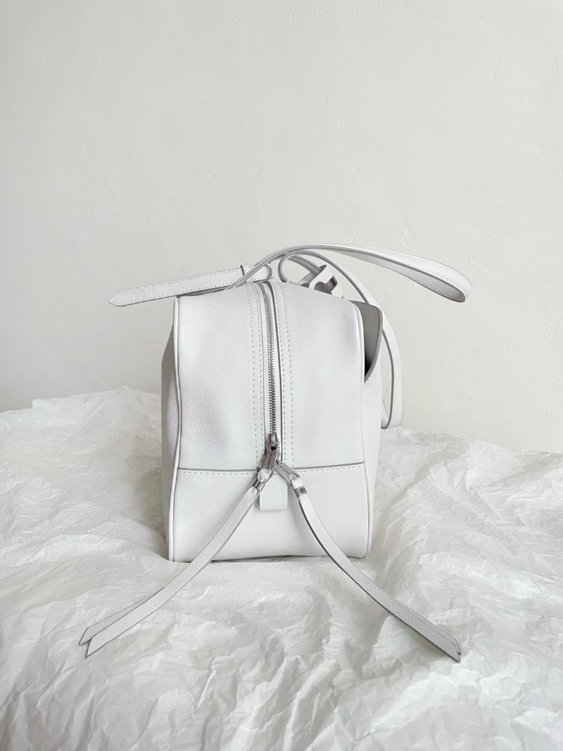 Balenciaga Carrie Medium Bowling Bag White 826425