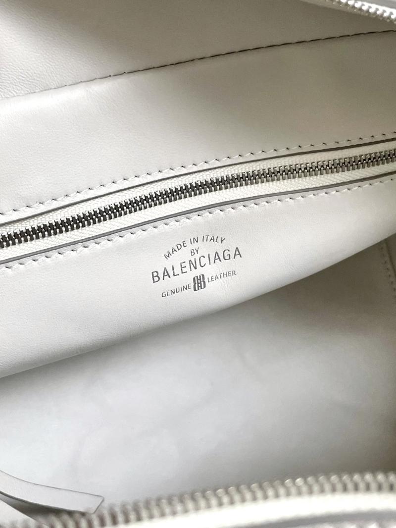 Balenciaga Carrie Medium Bowling Bag White 826425