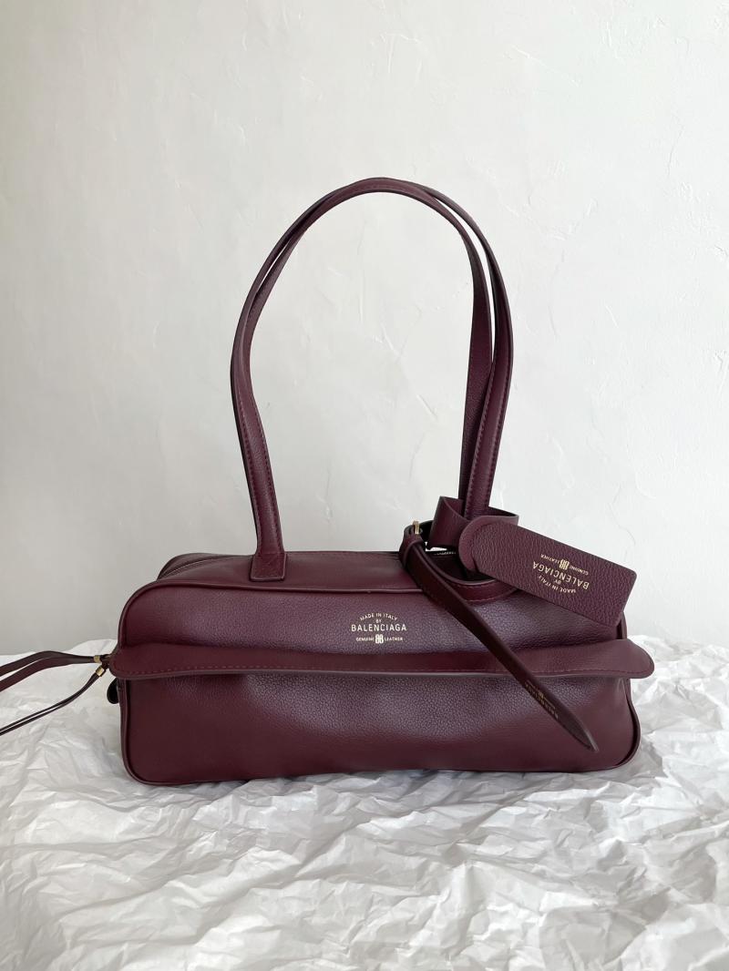 Balenciaga Carrie Small Bowling Bag Burgundy 832920