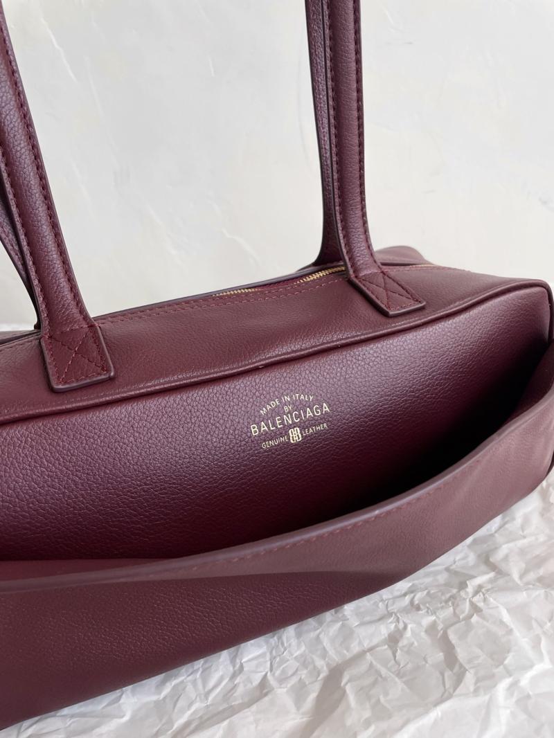 Balenciaga Carrie Small Bowling Bag Burgundy 832920