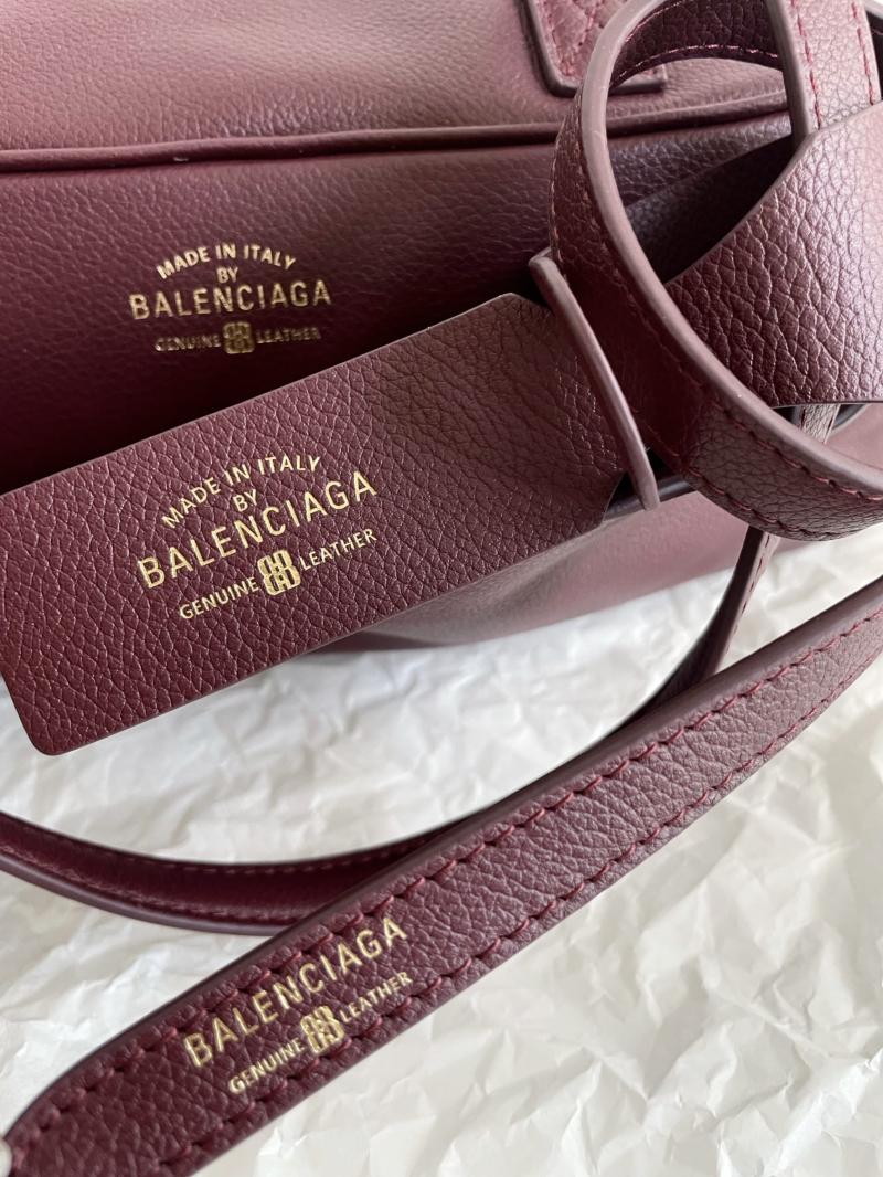 Balenciaga Carrie Small Bowling Bag Burgundy 832920