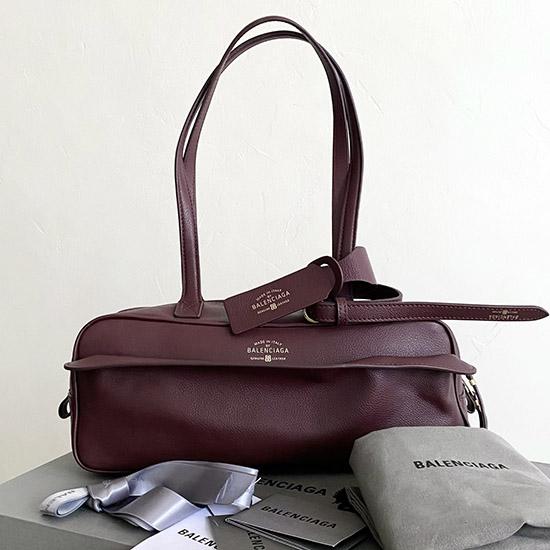 Balenciaga Carrie Small Bowling Bag Burgundy 832920