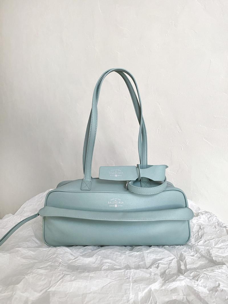 Balenciaga Carrie Small Bowling Bag Mineral Green 832920
