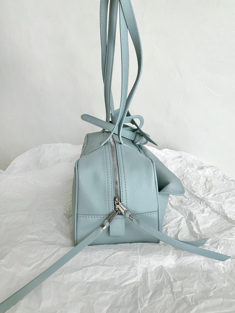 Balenciaga Carrie Small Bowling Bag Mineral Green 832920
