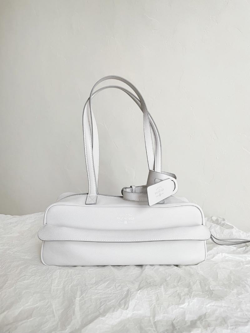 Balenciaga Carrie Small Bowling Bag White 832920