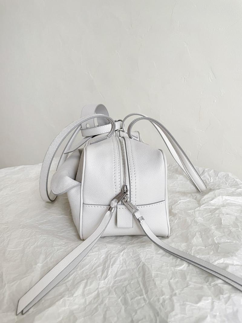 Balenciaga Carrie Small Bowling Bag White 832920