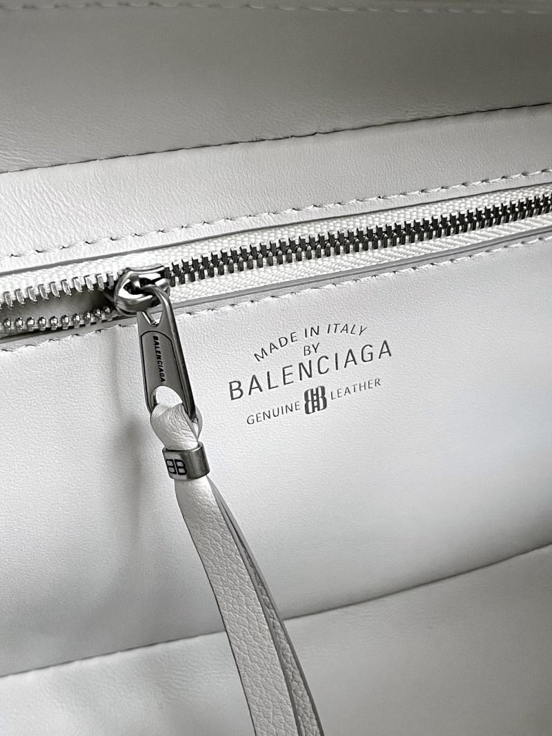 Balenciaga Carrie Small Bowling Bag White 832920