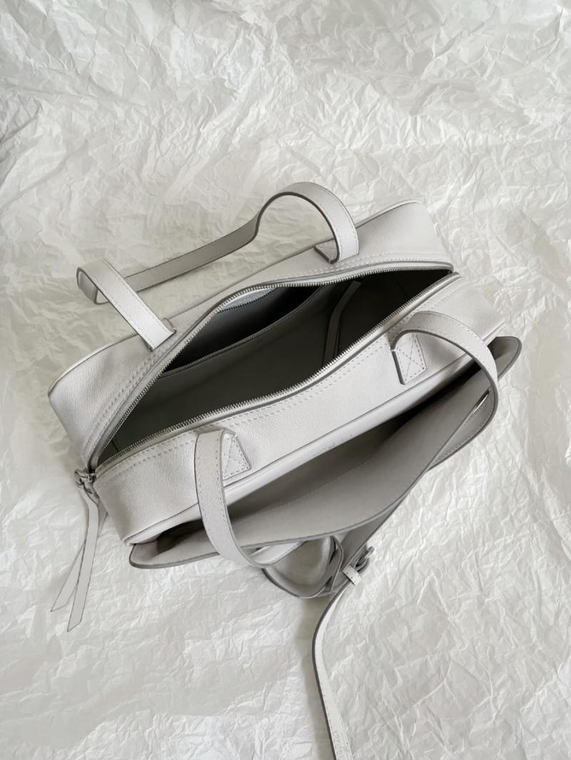 Balenciaga Carrie Small Bowling Bag White 832920