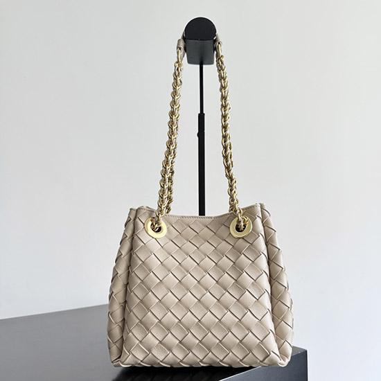 Bottega Veneta Small Parachute Chain Ecru 817175