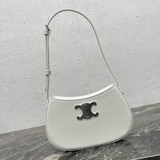 Celine Medium Tilly Bag White with Silver115703