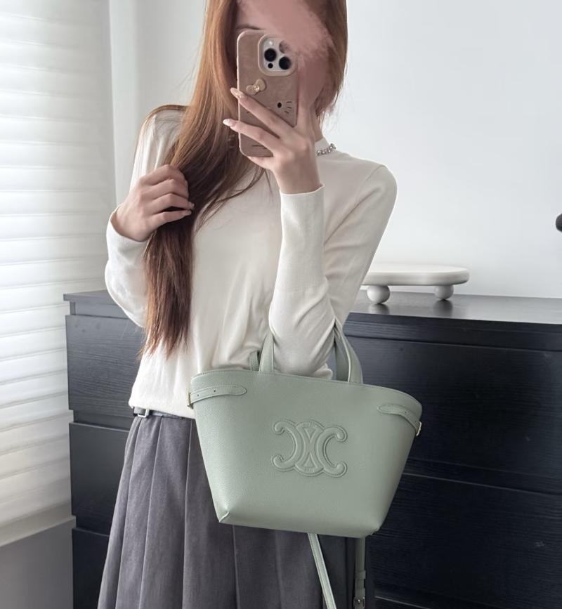 Celine Mini Cabas Anais Cuir Triomphe Green 118613