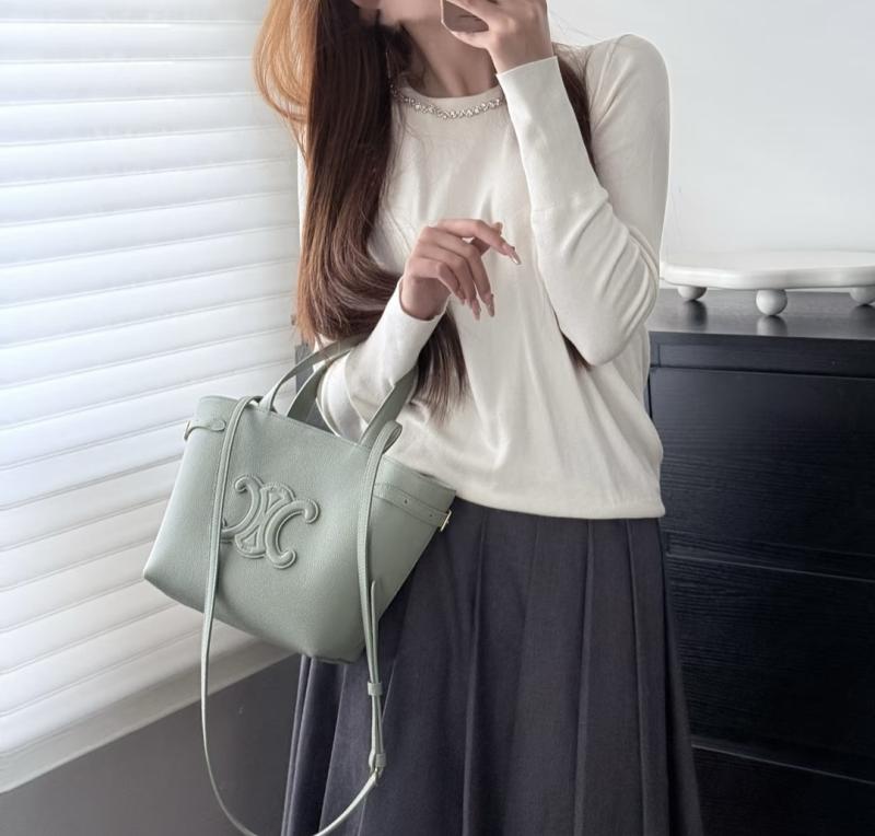 Celine Mini Cabas Anais Cuir Triomphe Green 118613