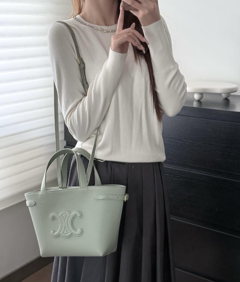 Celine Mini Cabas Anais Cuir Triomphe Green 118613