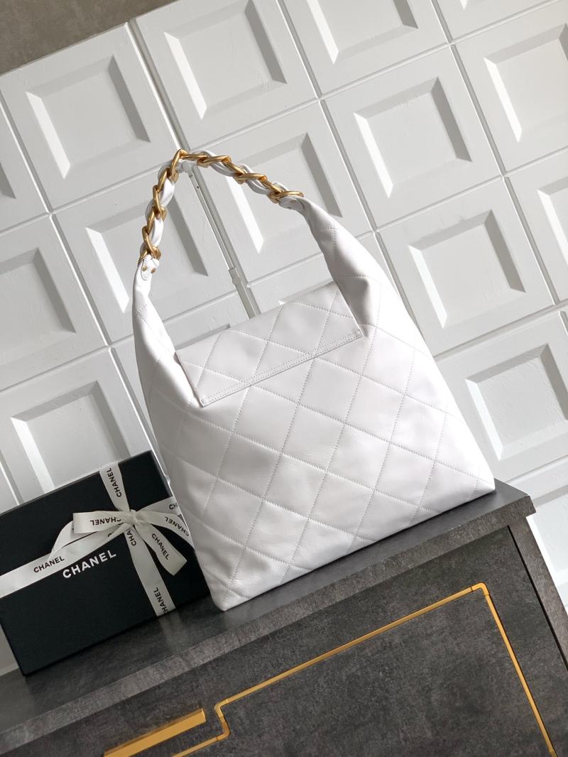 Chanel Calfskin Hobo Bag White AS0423