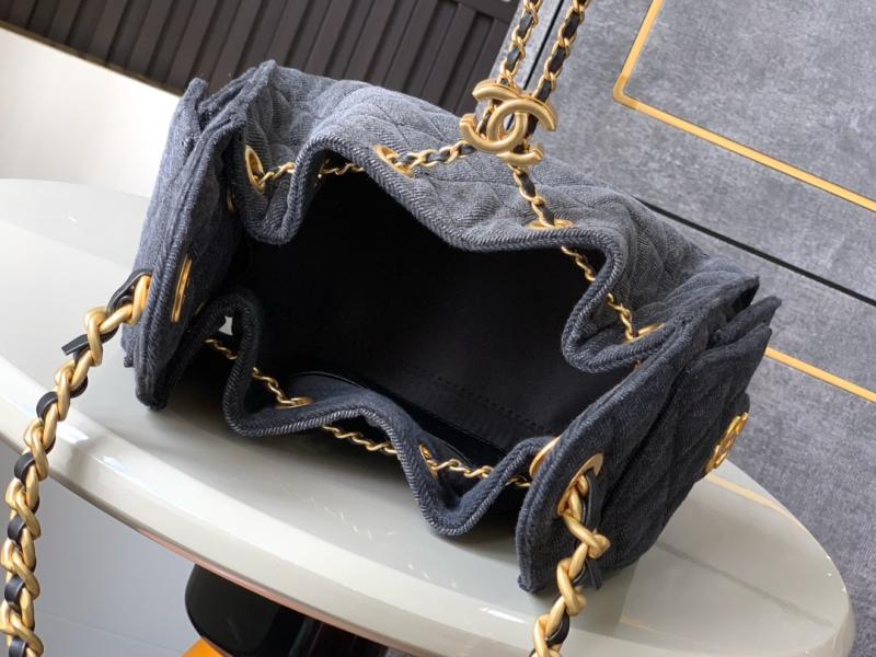 Chanel Denim 25 Mini Handbag Black AS5292