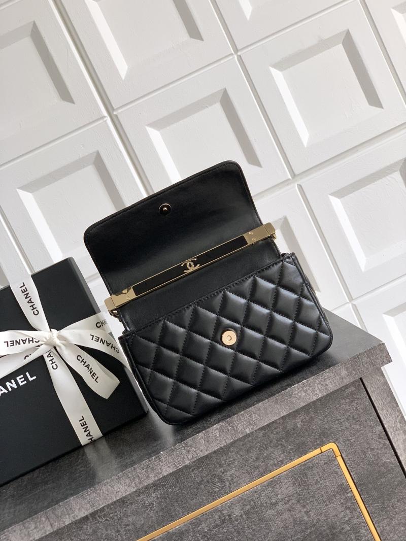 Chanel Lambskin Clutch Black AS2506