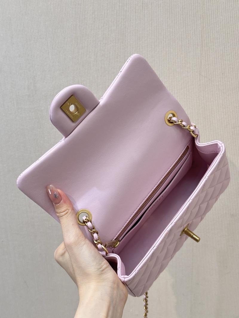Chanel Lambskin Flap Bag Pink AS1787