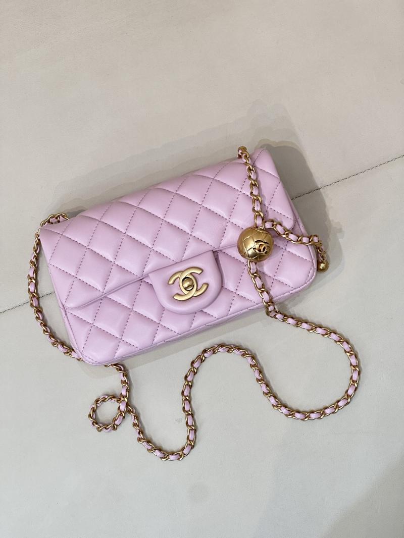 Chanel Lambskin Flap Bag Pink AS1787