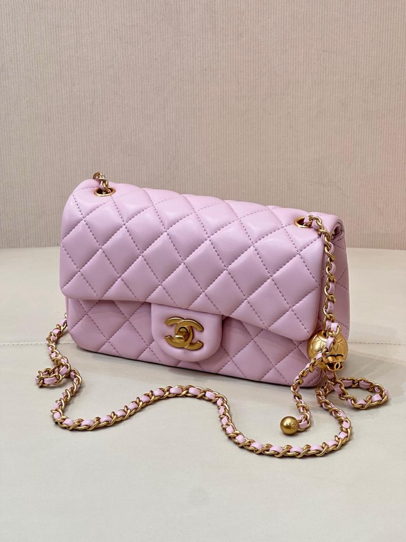 Chanel Lambskin Flap Bag Pink AS1787