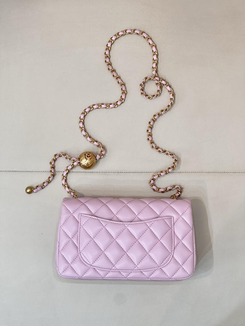 Chanel Lambskin Flap Bag Pink AS1787