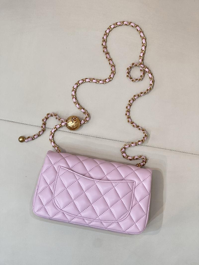 Chanel Lambskin Flap Bag Pink AS1787