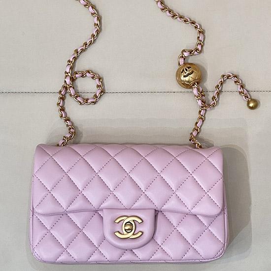 Chanel Lambskin Flap Bag Pink AS1787