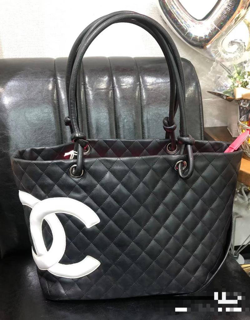 Chanel Large Cambon Ligne Tote Black and White AS6337