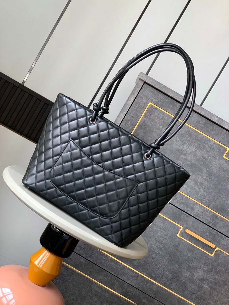 Chanel Large Cambon Ligne Tote Black and White AS6337