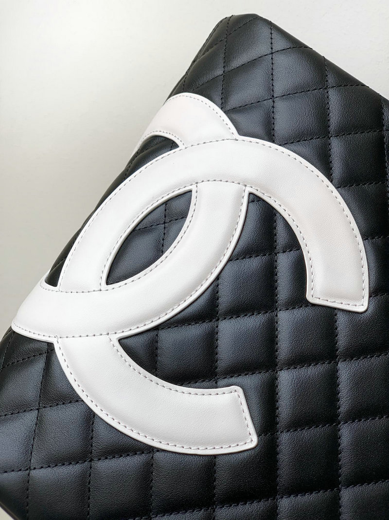 Chanel Large Cambon Ligne Tote Black and White AS6337