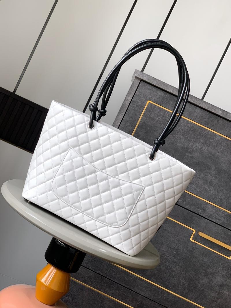 Chanel Large Cambon Ligne Tote White AS6337