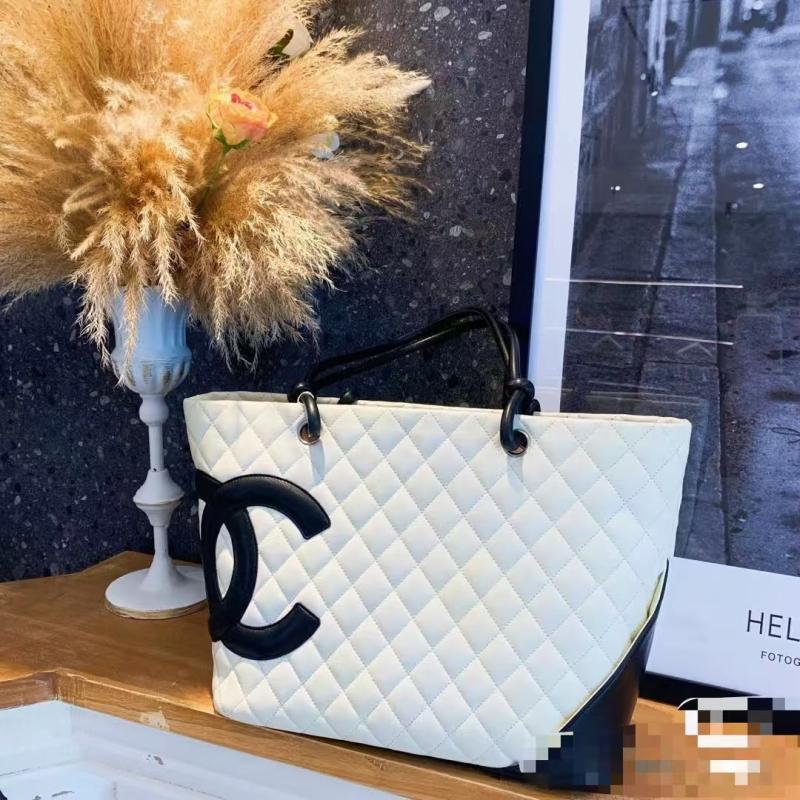 Chanel Large Cambon Ligne Tote White AS6337