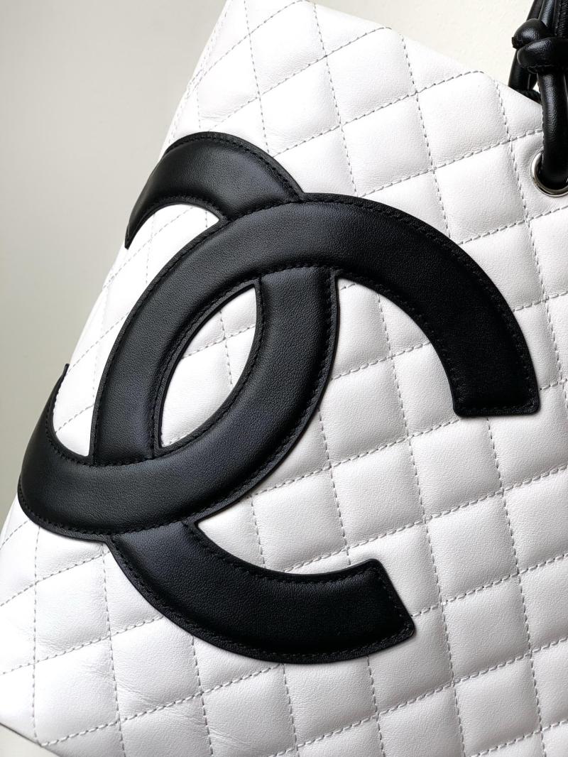 Chanel Large Cambon Ligne Tote White AS6337