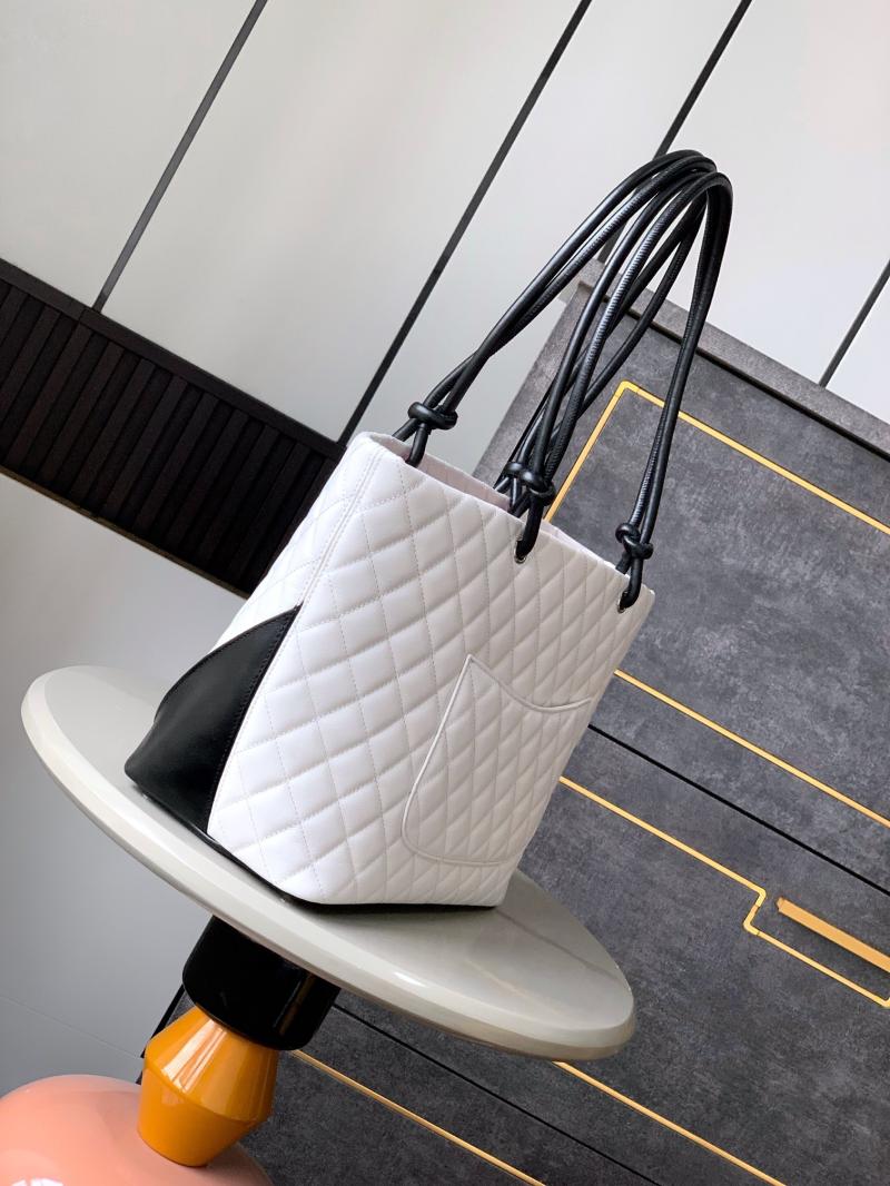 Chanel Large Cambon Ligne Tote White AS6337