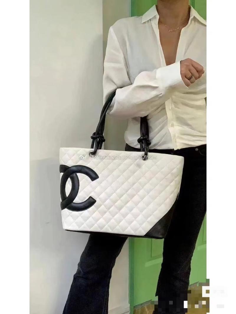 Chanel Large Cambon Ligne Tote White AS6337