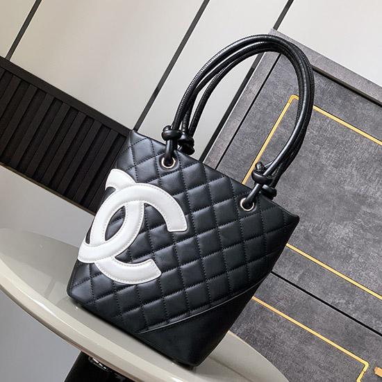 Chanel Mini Cambon Ligne Tote Black and White AS6335