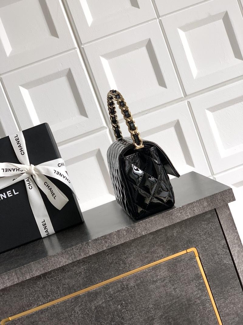 Chanel Patent Leather Clutch Black AS2506
