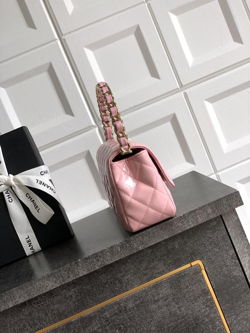 Chanel Patent Leather Clutch Pink AS2506