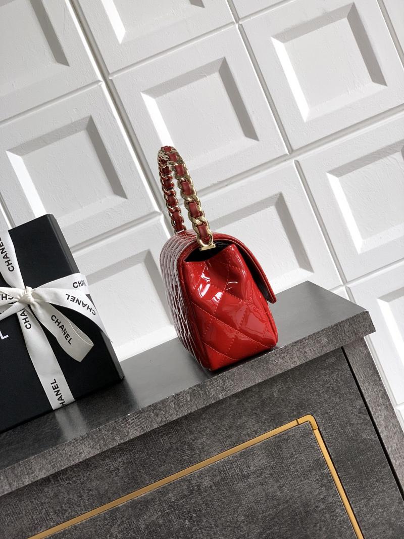 Chanel Patent Leather Clutch Red AS2506